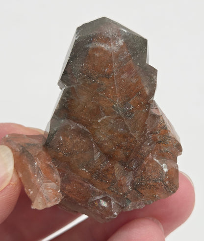 Red Calcite w/ Chalcopyrite