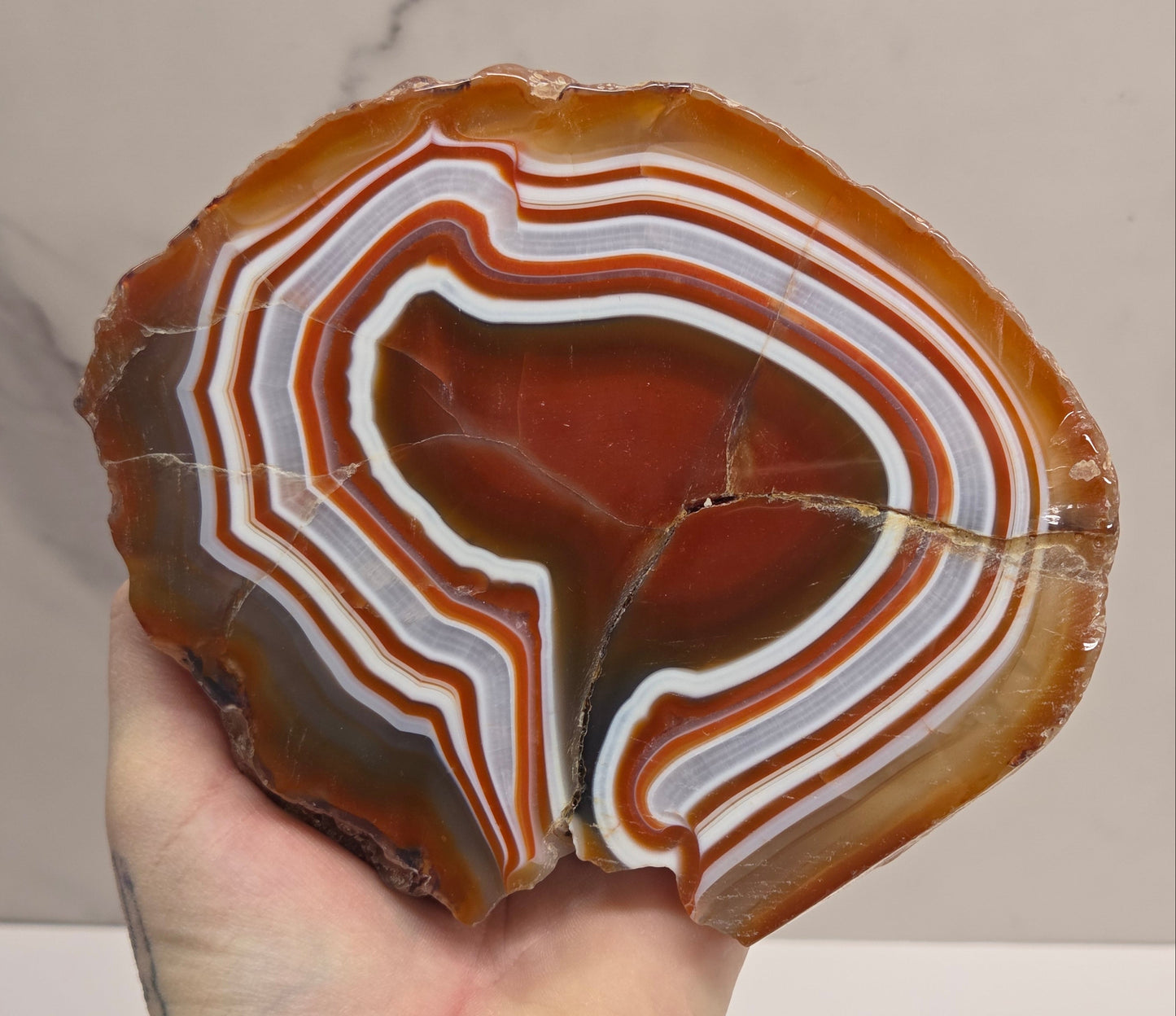 Carnelian slab