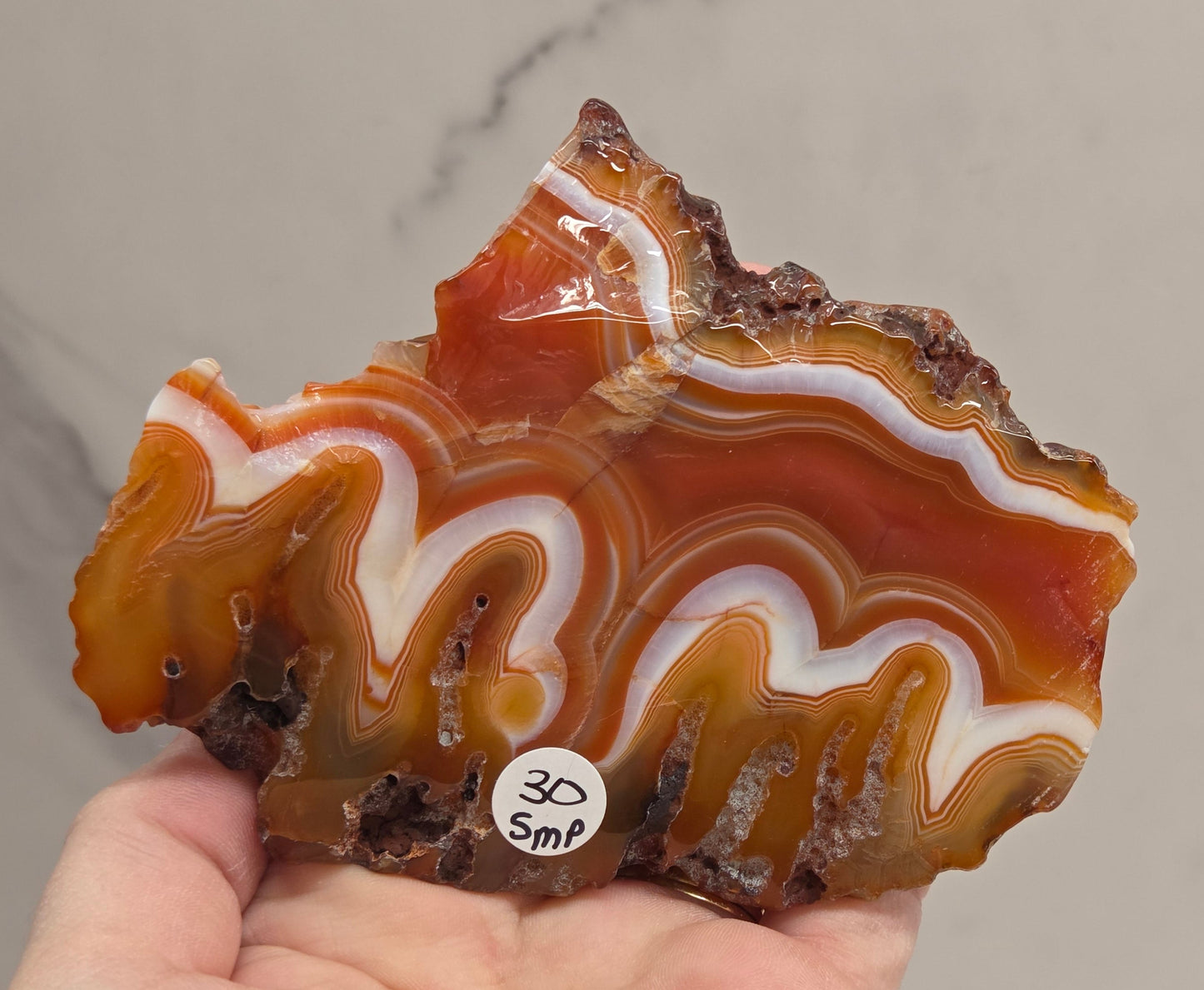 Carnelian slab
