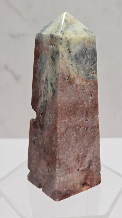Red Drusy Quartz tower