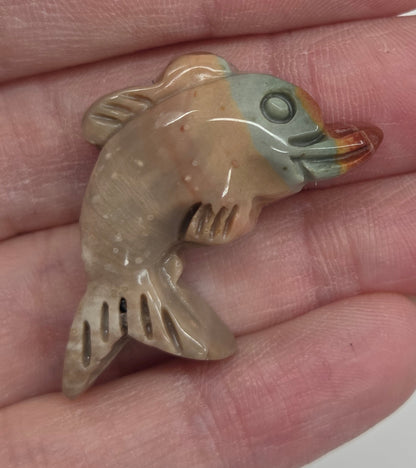 Alashan Agate mini carving - Dolphin