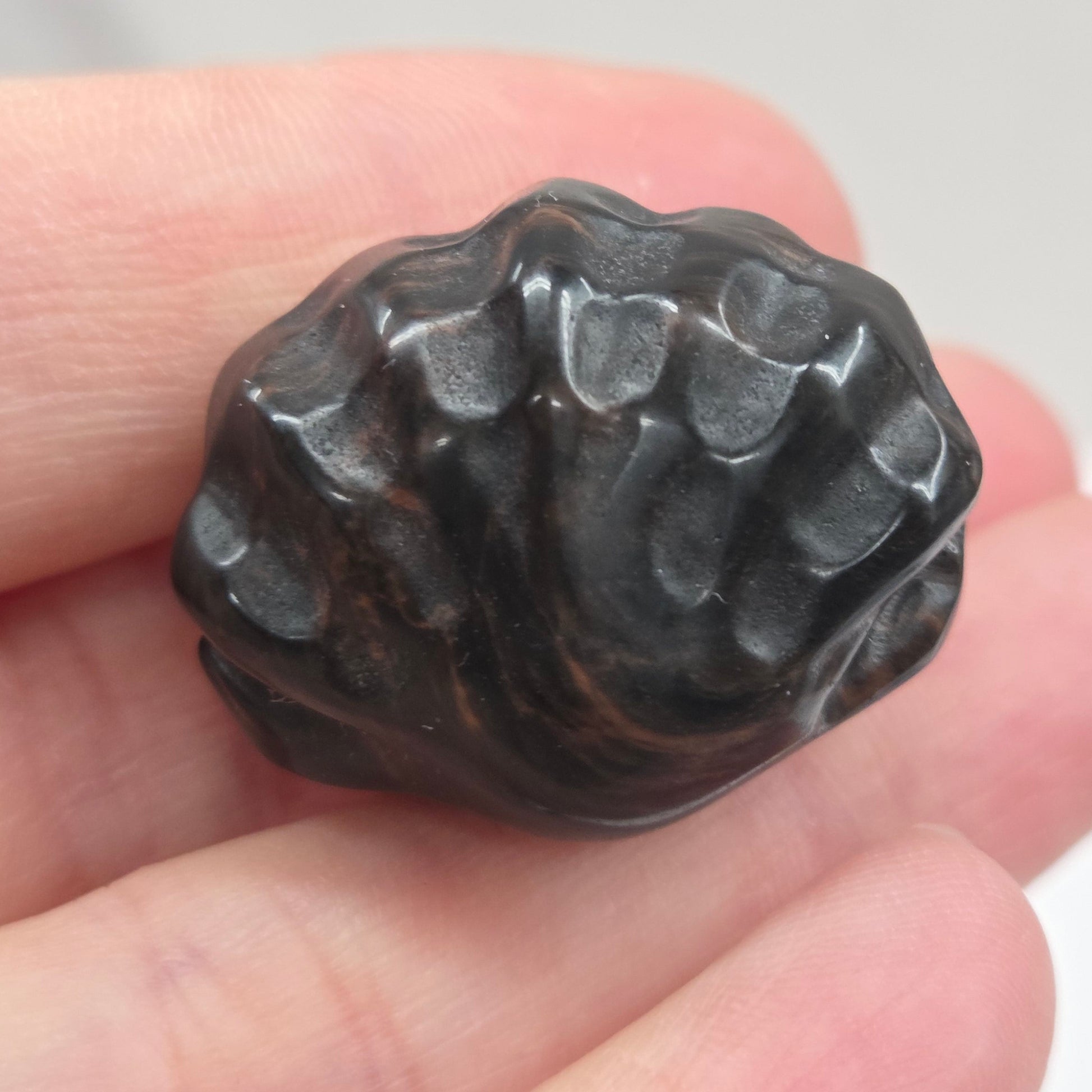 Black crystal clam carving