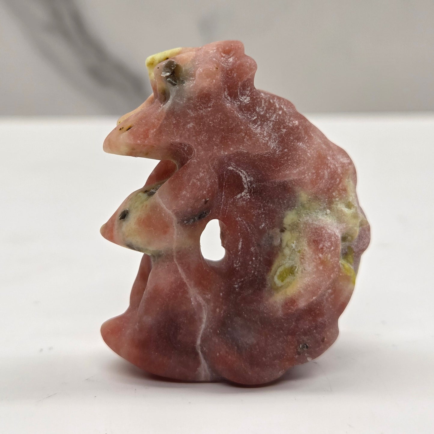 9 tail fox carving on moon