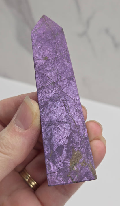 Purple Purpurite crystal tower