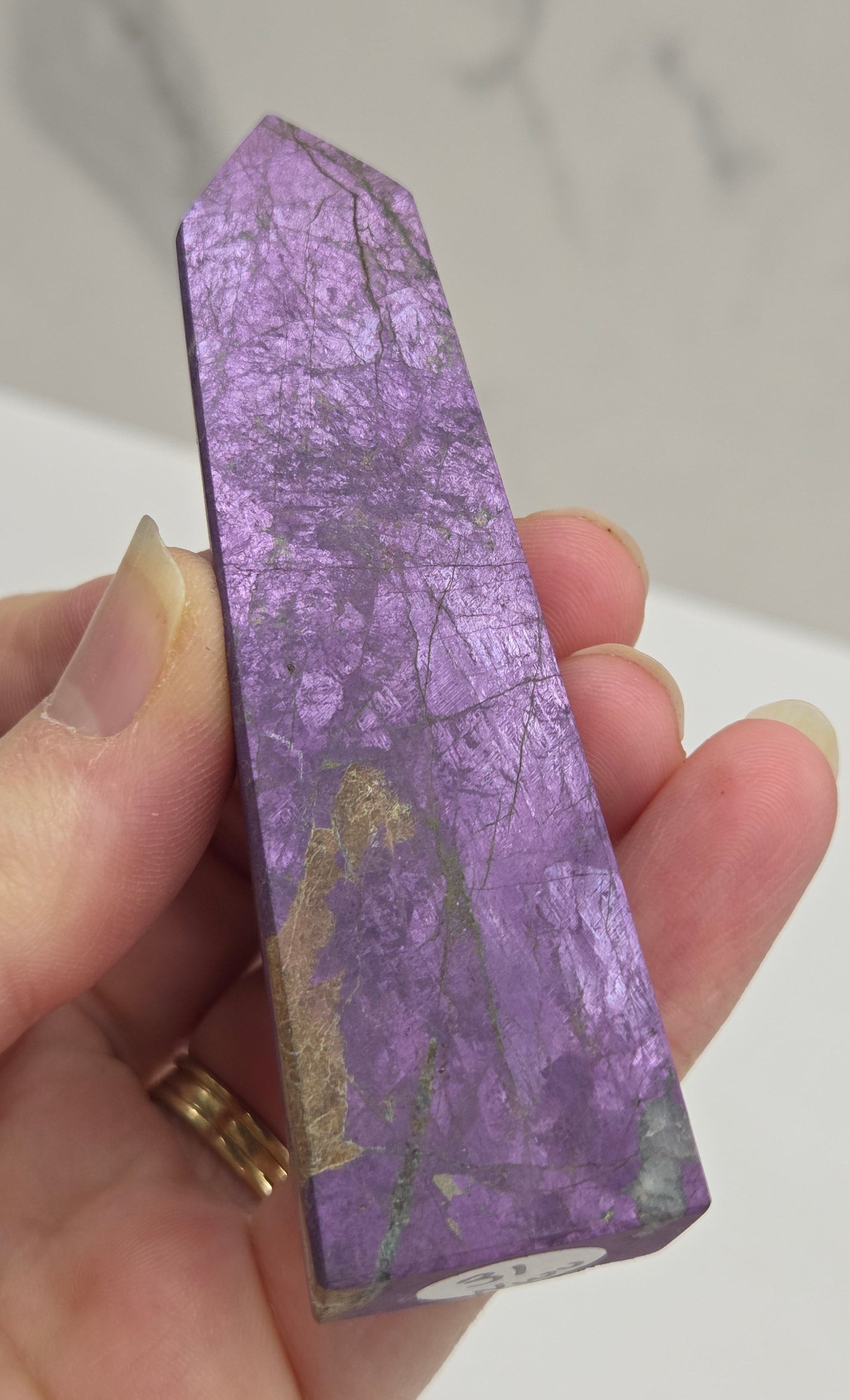 Purple Purpurite crystal tower