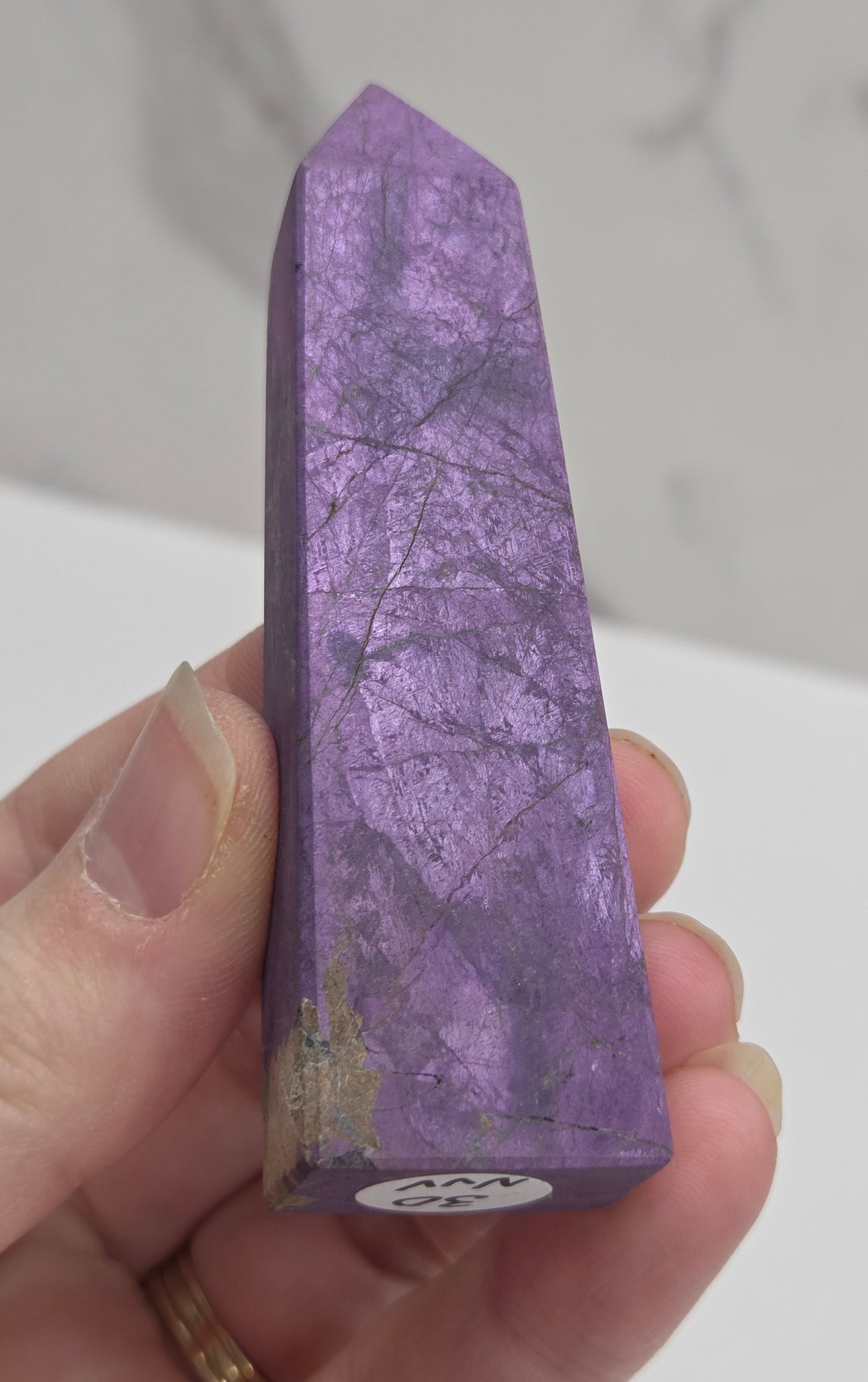 Purple Purpurite crystal tower