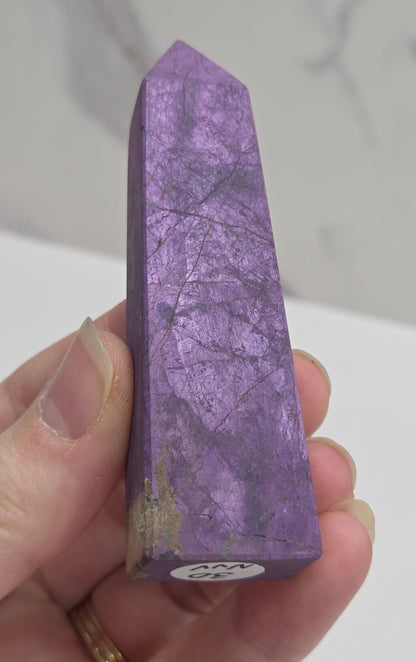 Purple Purpurite crystal tower
