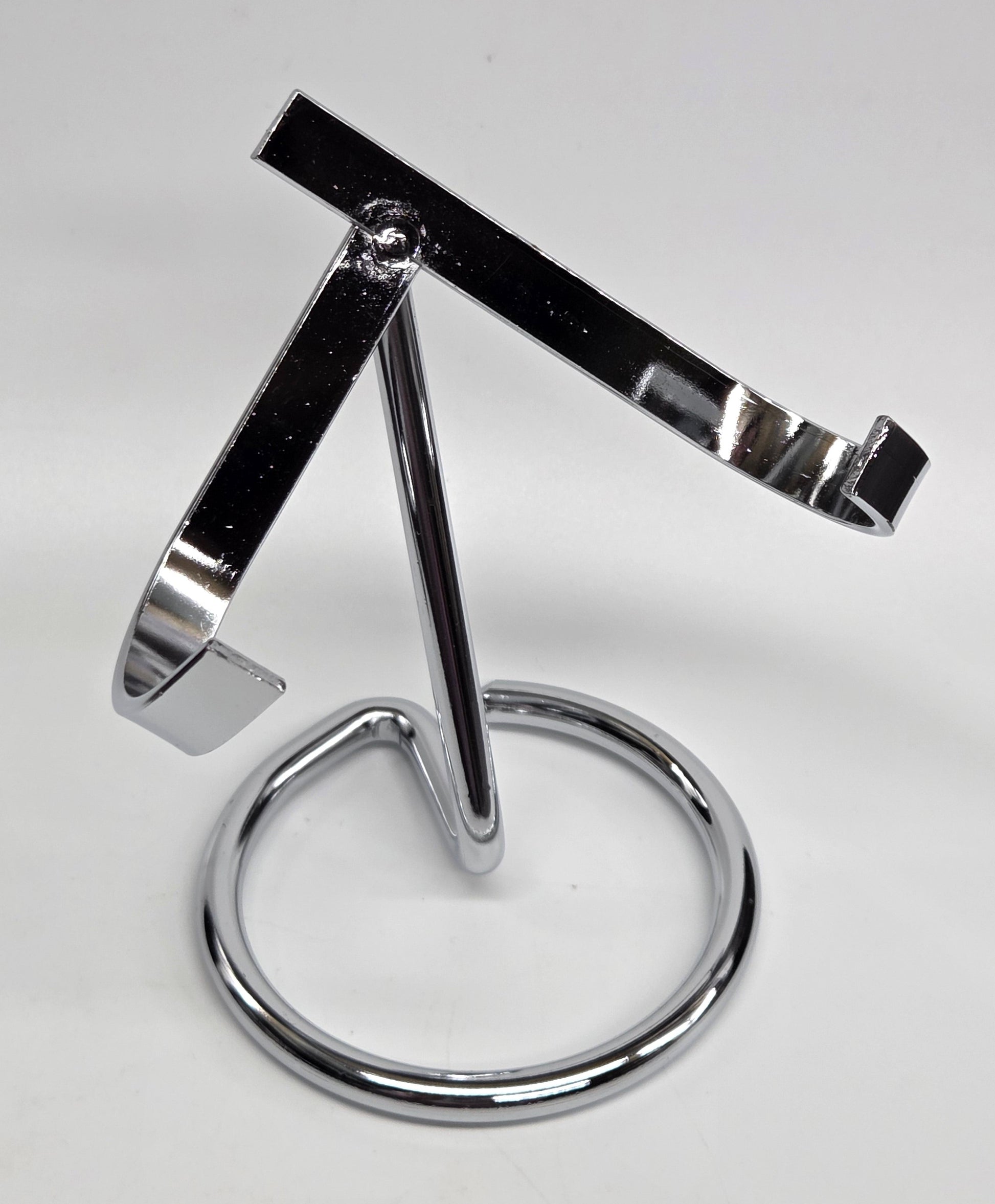 Silver metal display stand