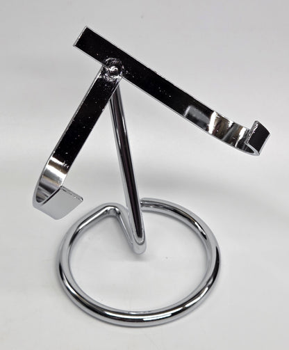 Silver metal display stand