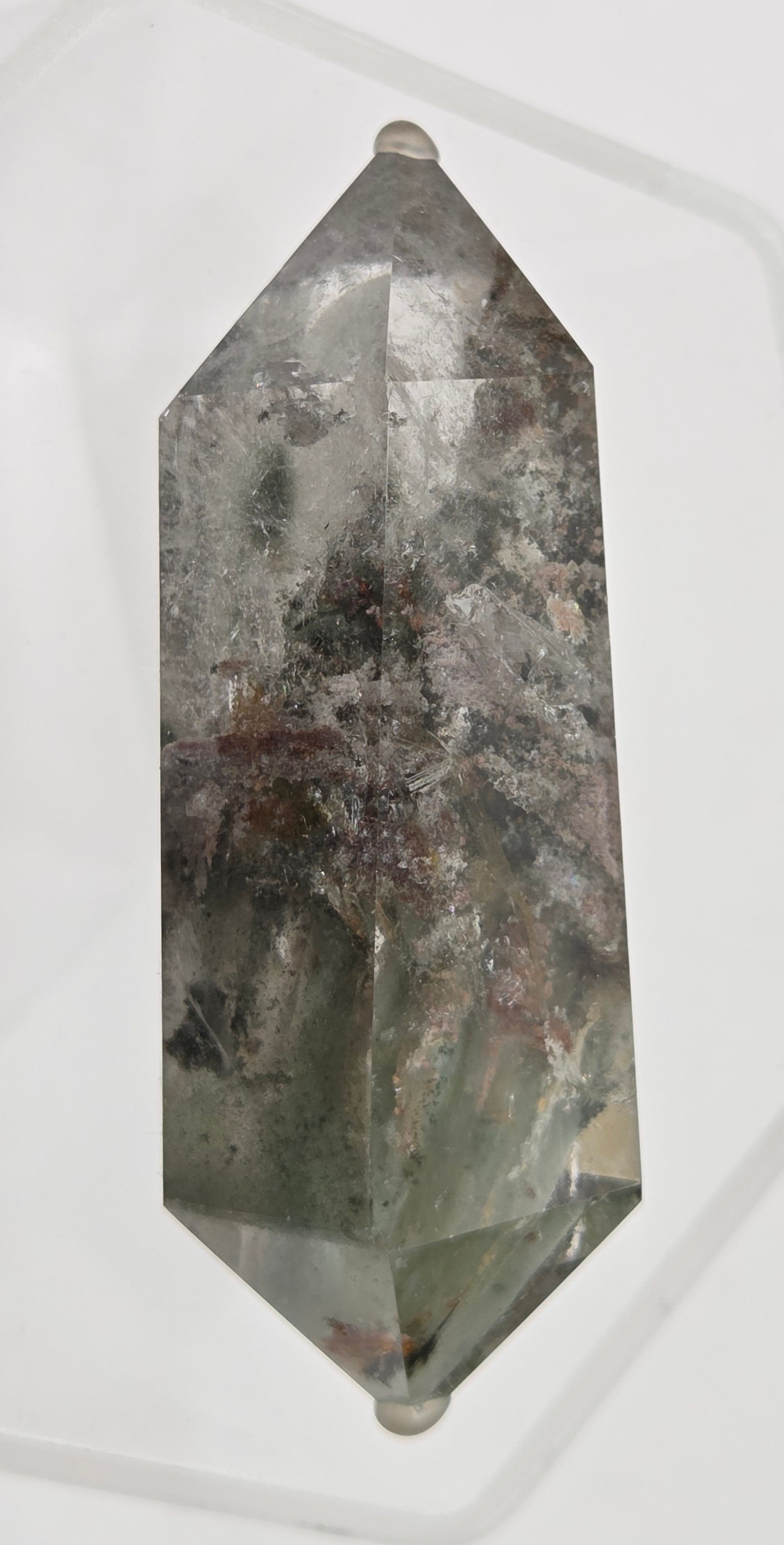 Garden Quartz crystal on a white background