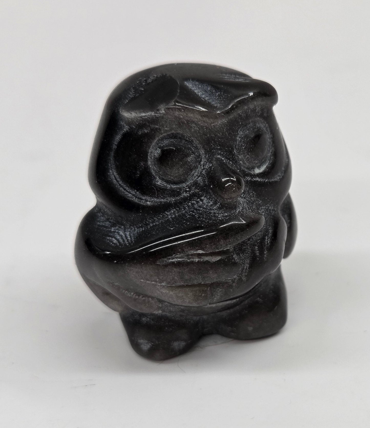 Crystal owl (from Winnie the Pooh) carving on a white background