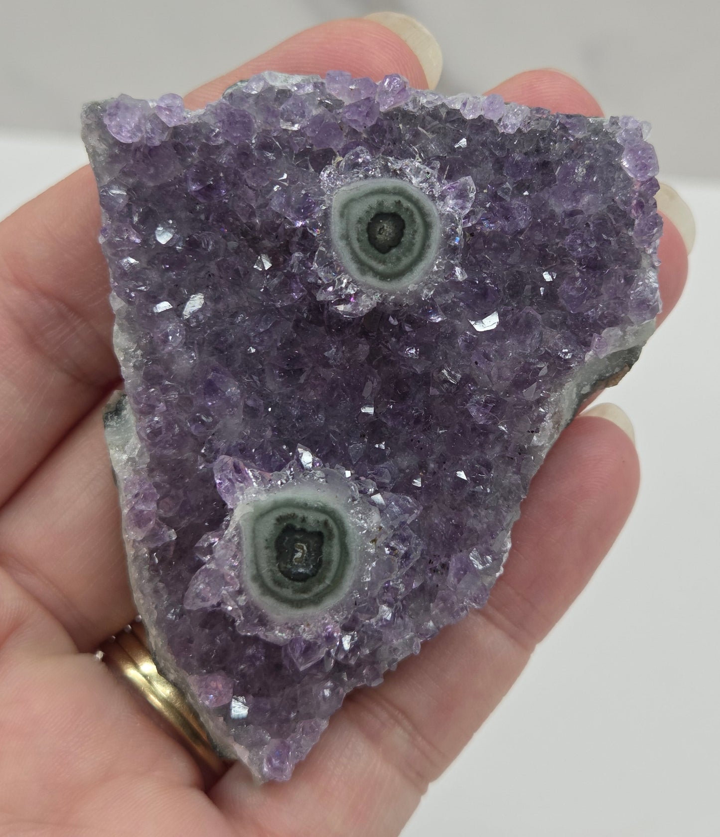 Amethyst with Stalactite eye specimens