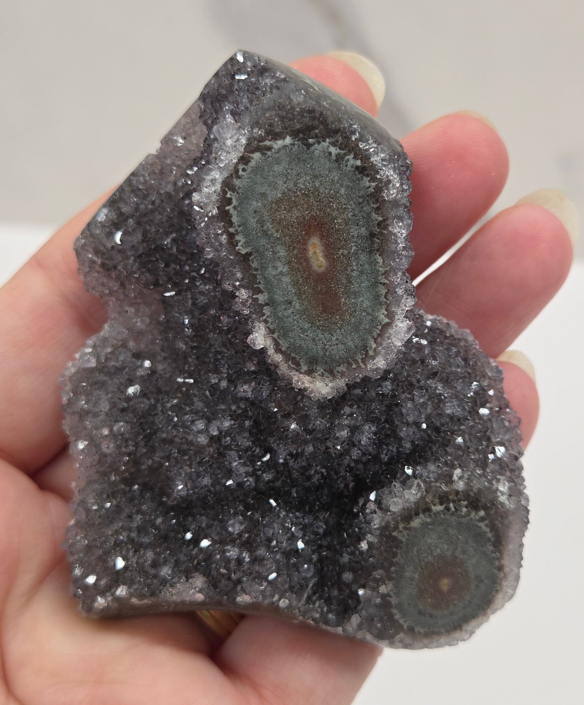 Amethyst with Stalactite eye specimens
