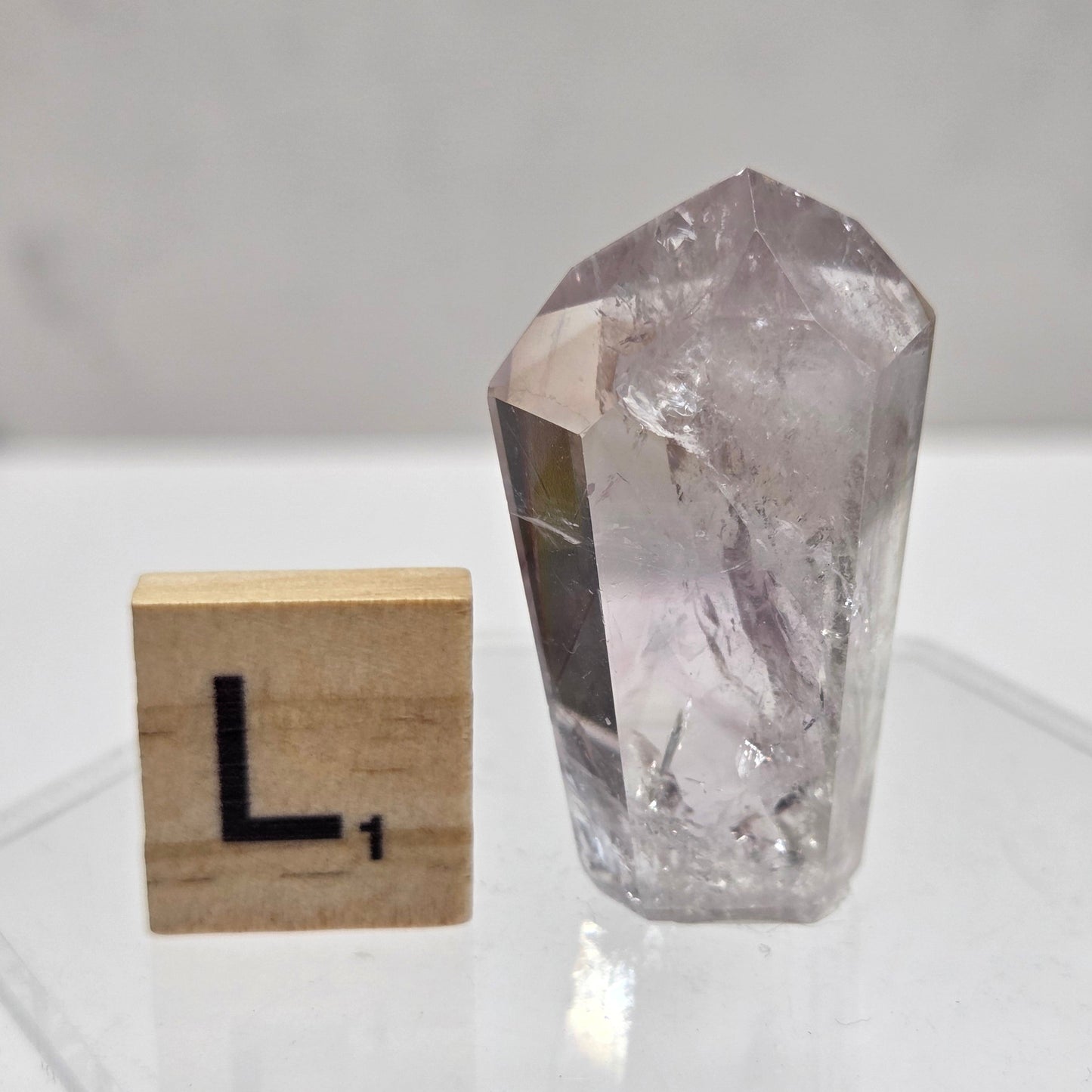 Crystal-like object on a white background