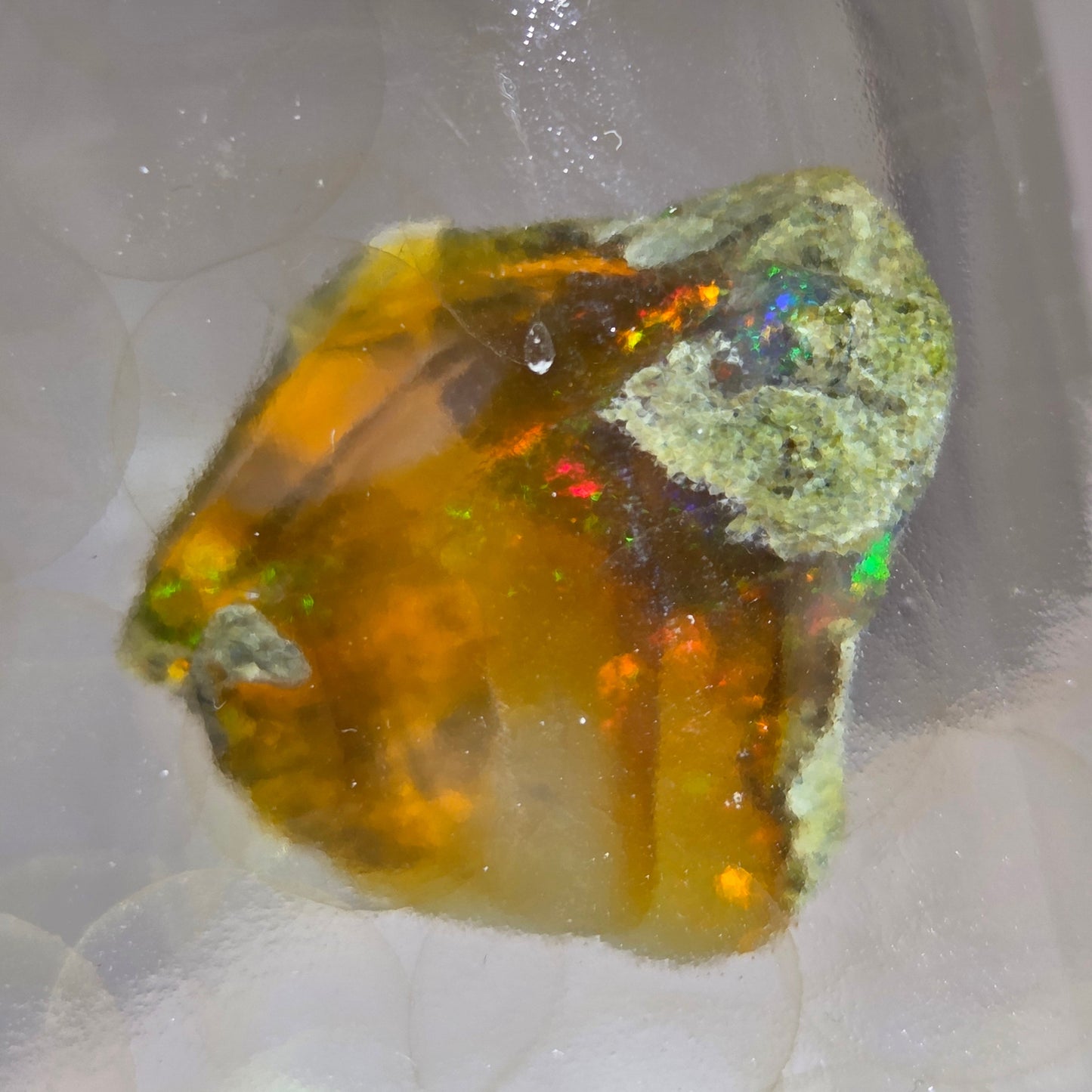 Mineral sample with a clear background