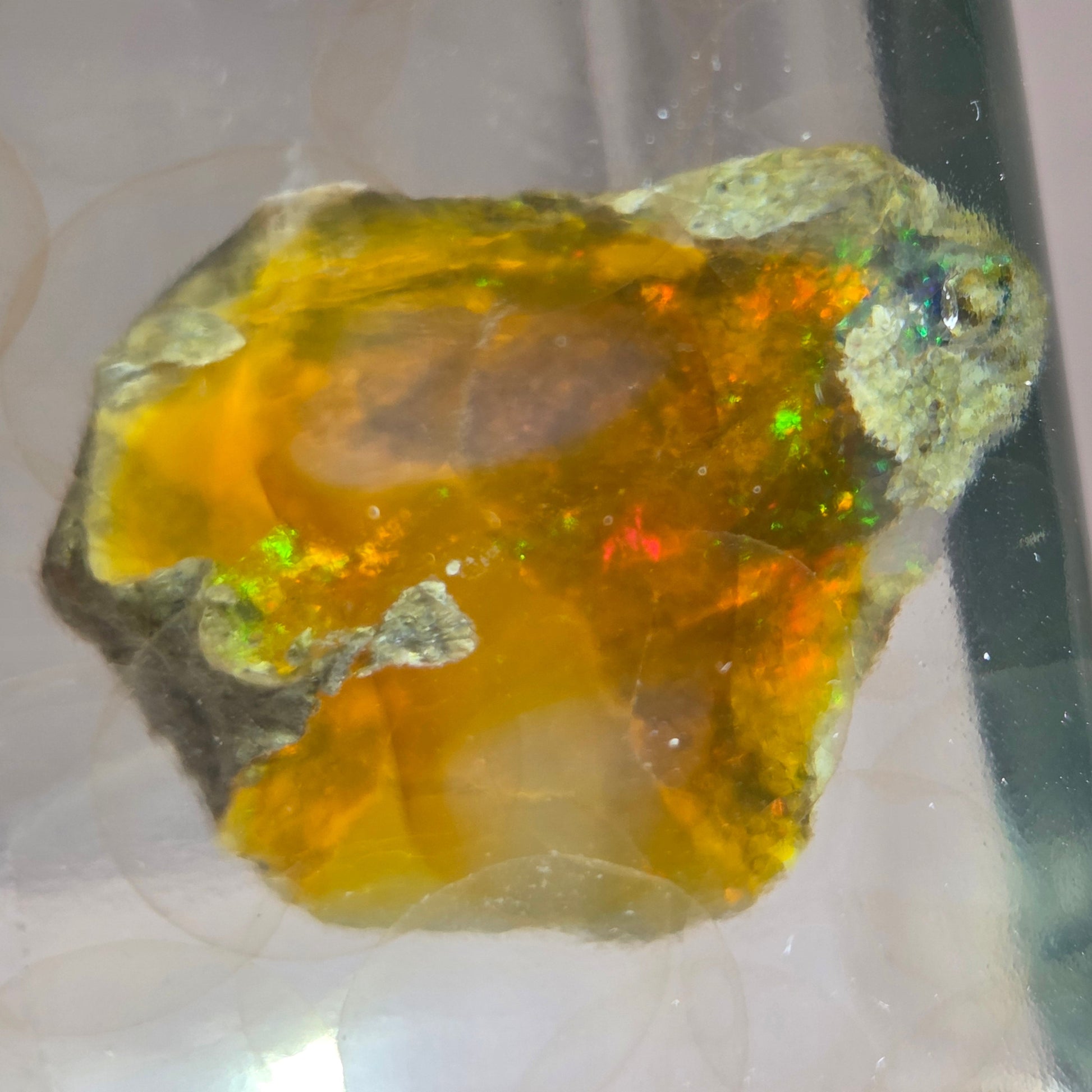 Mineral sample with a clear background