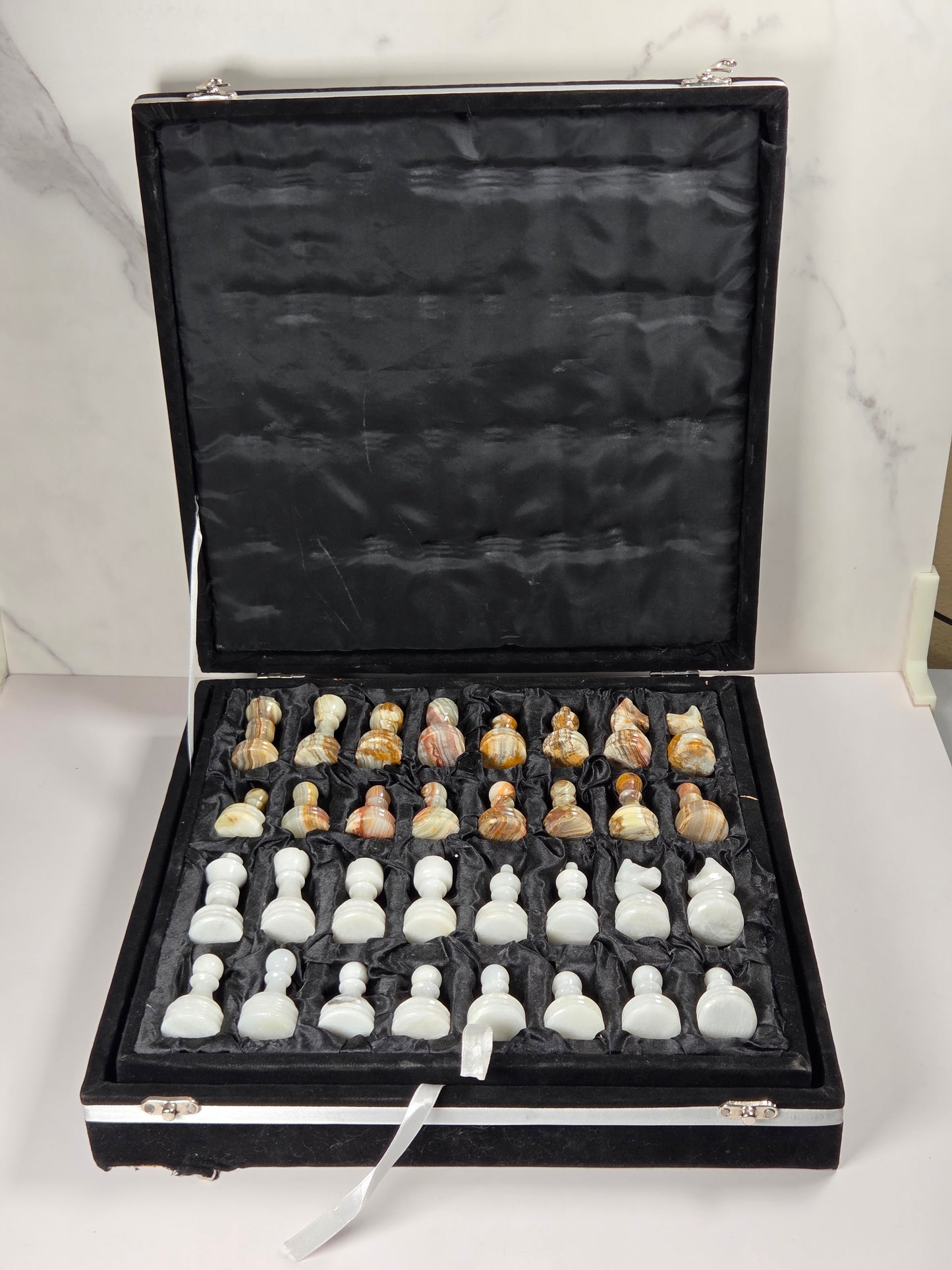 Afghan Green Onyx chess set