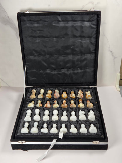 Afghan Green Onyx chess set