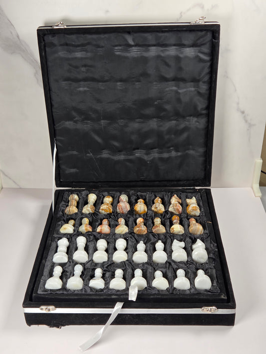 Afghan Green Onyx chess set
