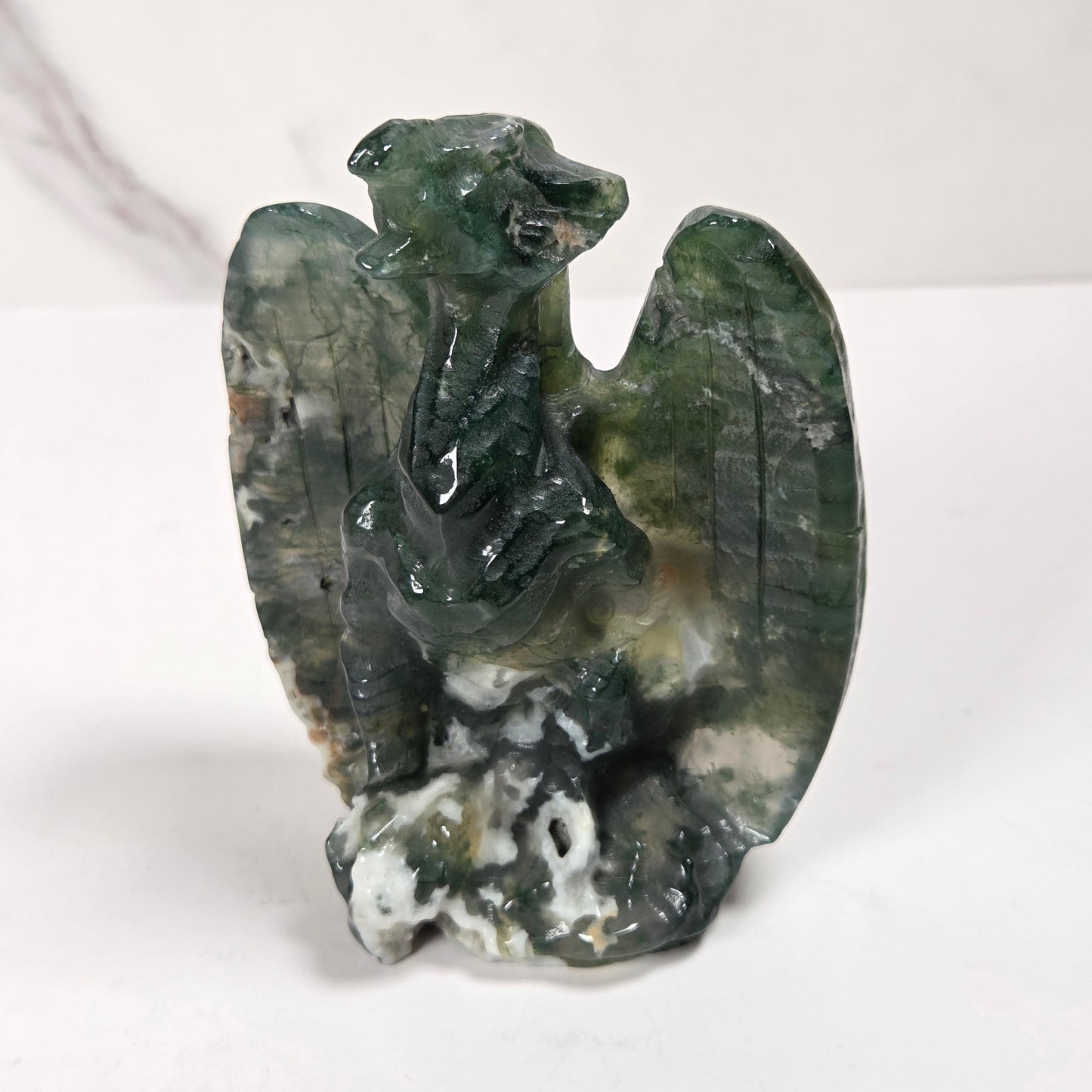 Moss Agate dragon (L)