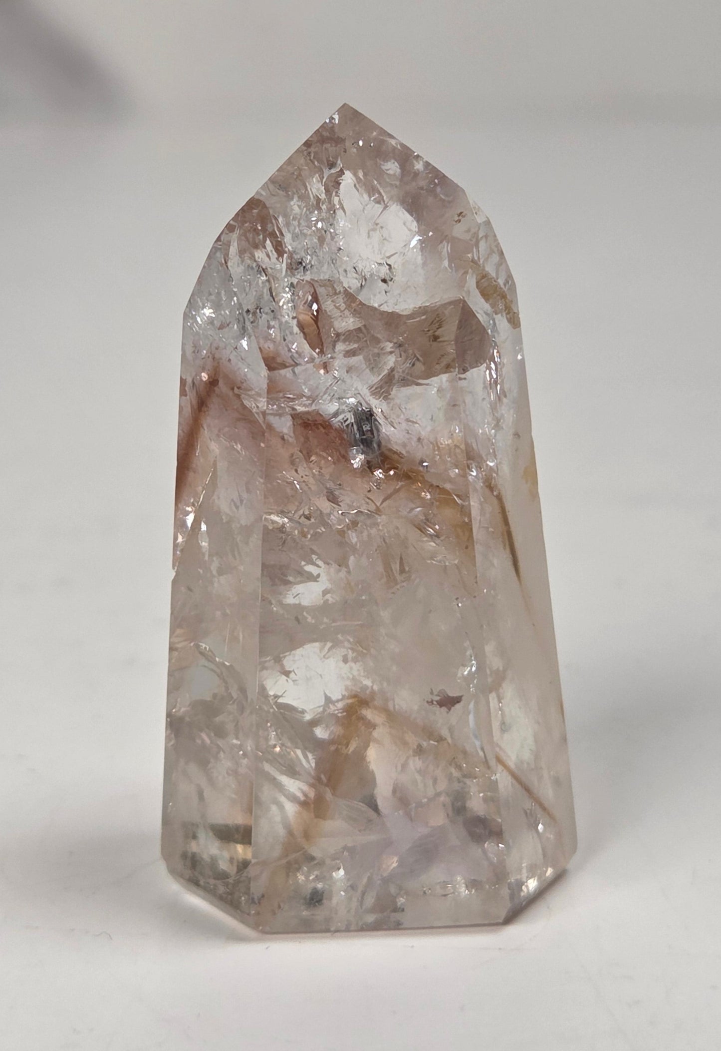 Crystal-like object on a white background