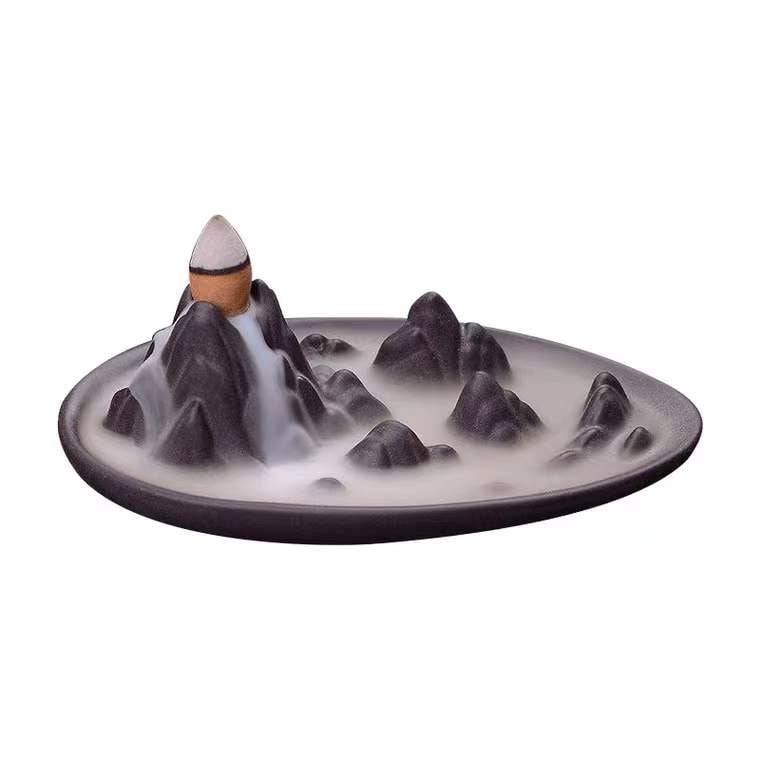 Backflow incense burner - Mountain range