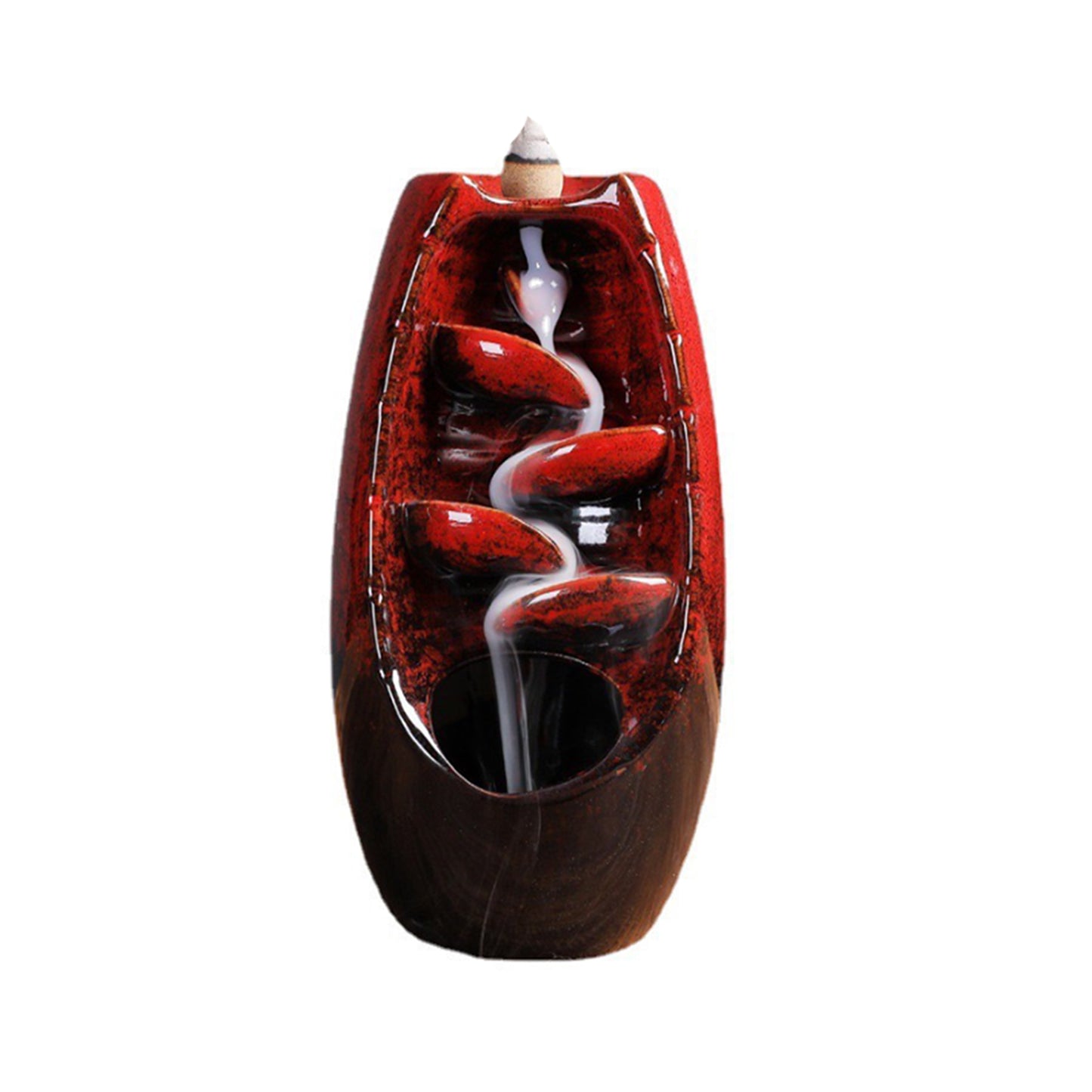 Backflow incense burner - Crimson Red