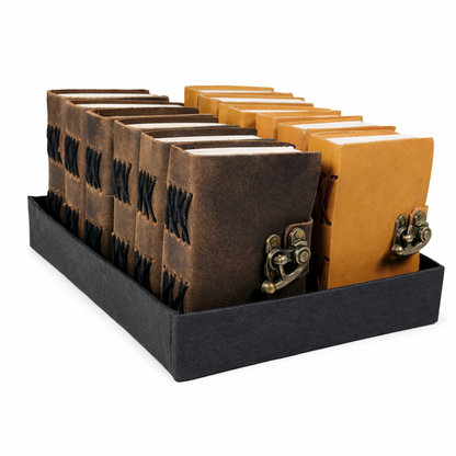 Leather Journal, Soft w/ Lock (3 x 4.5 in.)