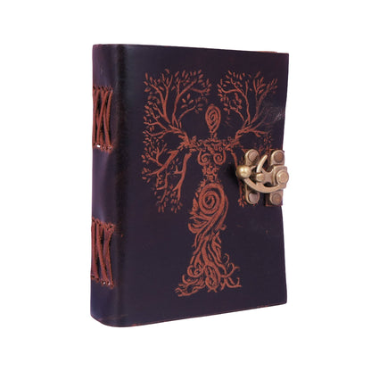 Tree Woman Soft Leather Embossed Journal