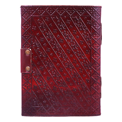 Double Dragon Leather Journal with Lock 5 X 7 Inches
