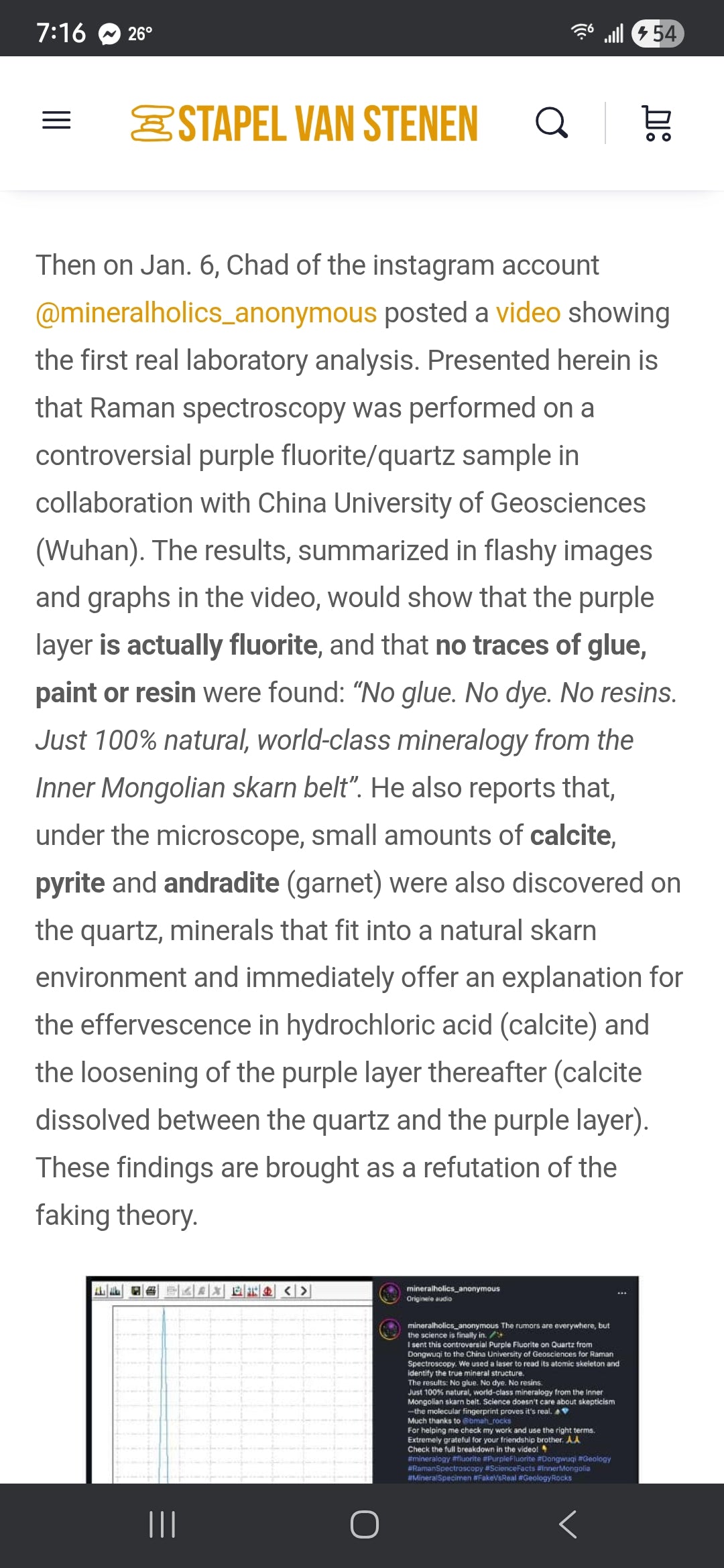 Text-based content on a smartphone screen with a Staples Van Steenem logo at the top.