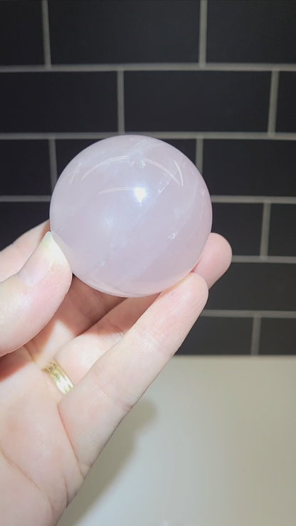 Star Rose Quartz sphere