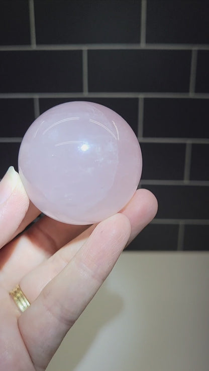 Star Rose Quartz sphere