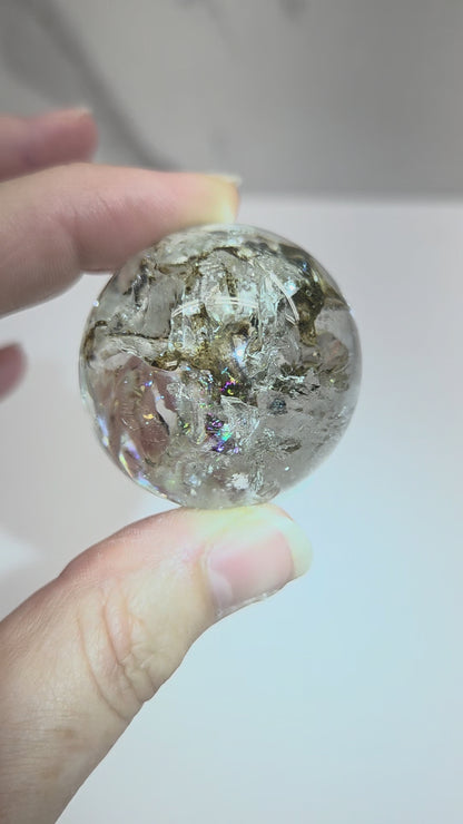 Included Clear Quartz sphere