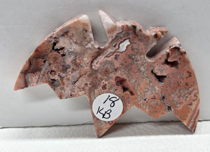 Bat  - Pink Crazy Lace Agate
