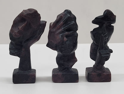 Museum carving - See, Speak, Hear no evil